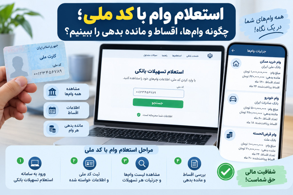استعلام وام با کد ملی؛ چگونه وام‌ها، اقساط و مانده بدهی را ببینیم؟
