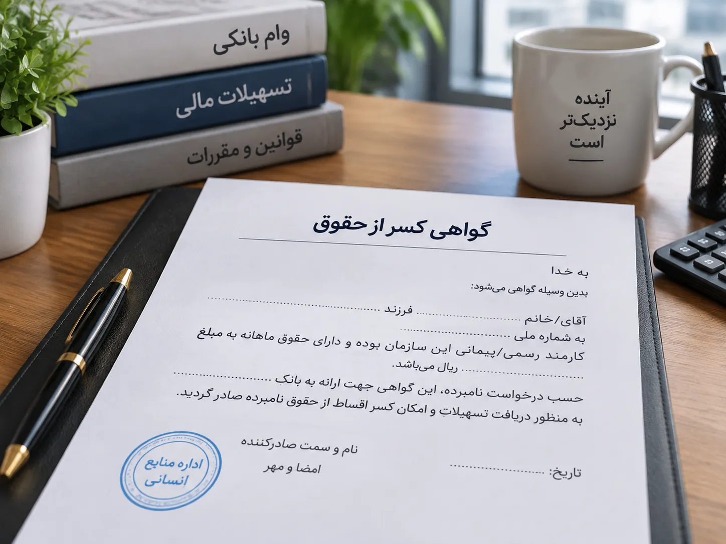 گواهی کسر از حقوق برای وام چیست